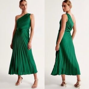 Abercrombie & Fitch Teal One-Shoulder Dress